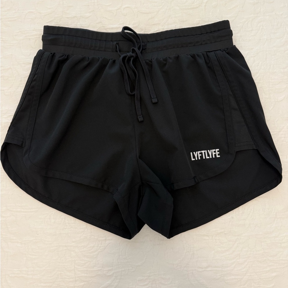 LyftLyfe athletica Black Athletic Shorts with Elastic Waistband